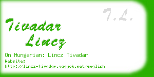 tivadar lincz business card